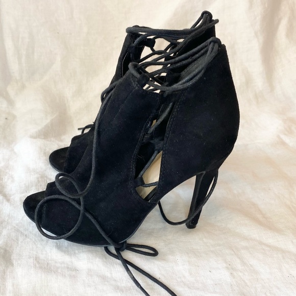 Qupid Lace-Up Heels - Picture 14 of 15